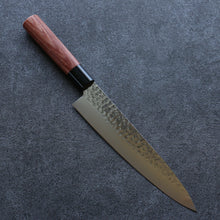  Kanetsune DSR-1K6 Hammered Gyuto 210mm Red Pakka wood Handle - Japanny - Best Japanese Knife