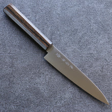  Kanetsune Ichizu VG10 Petty-Utility 135mm Brown Pakka wood Handle - Japanny - Best Japanese Knife