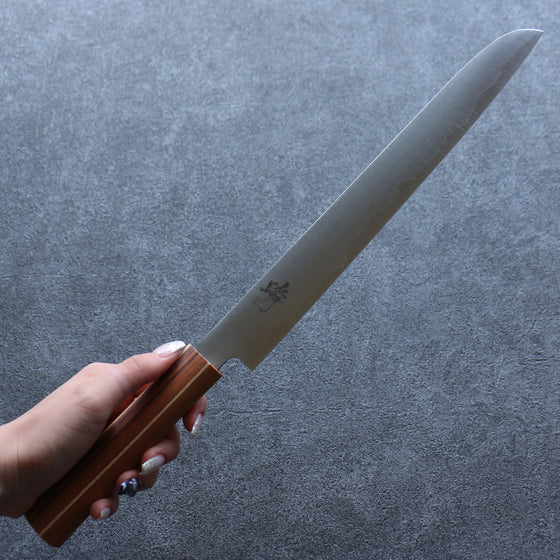 Shigeki Tanaka Majiro Silver Steel No.3 Bread Slicer 270mm Maple, Cherry, Walnut Handle - Japanny - Best Japanese Knife