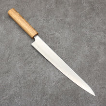  Seisuke Silver Steel No.3 Migaki Polish Finish Sujihiki 240mm White Oak Handle - Japanny - Best Japanese Knife