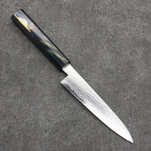  Kajin Cobalt Special Steel Damascus Petty-Utility  135mm Dark Blue and Gold with Fuji Lacquered Handle