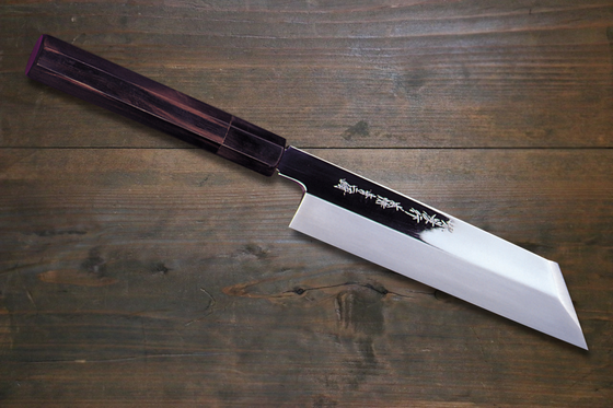 Sakai Takayuki Honyaki Blue Steel No.2 Mirrored Finish Mukimono 180mm - Japanny - Best Japanese Knife