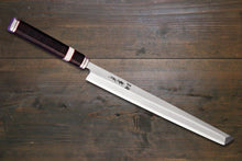  Sakai Takayuki Shiden Silver Steel No.3 Takohiki  270mm Desert Ironwood(Sugihara model) Handle - Japanny - Best Japanese Knife