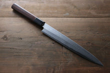  Kanetsune White Steel 11 Layer Damascus Japanese Sushi Sashimi Knife -240mm Shitan Handle - Japanny - Best Japanese Knife