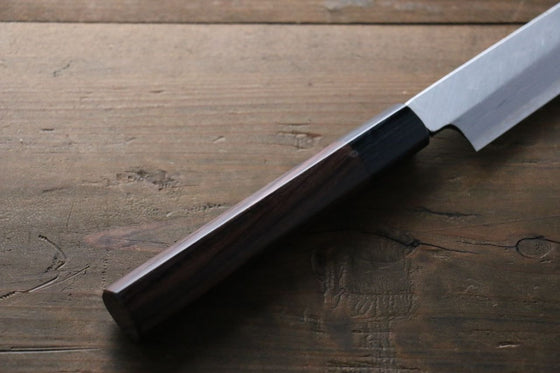Kanetsune White Steel 11 Layer Damascus Japanese Sushi Sashimi Knife -210mm Shitan Handle - Japanny - Best Japanese Knife
