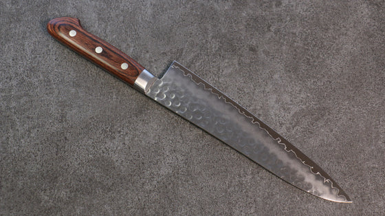 Seisuke Swedish Steel-stn Hammered Gyuto 210mm Mahogany Handle - Japanny - Best Japanese Knife