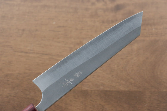 Masakage Yuki White Steel No.2 Nashiji Small Bunka 130mm Magnolia Handle - Japanny - Best Japanese Knife