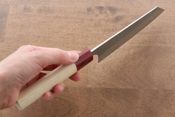 Masakage Yuki White Steel No.2 Nashiji Small Bunka 130mm Magnolia Handle - Japanny - Best Japanese Knife