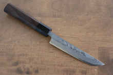  Hideo Kitaoka White Steel No.2 Damascus Matsuba 120mm Shitan Handle - Japanny - Best Japanese Knife