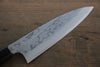 Hideo Kitaoka Blue Steel No.2 Damascus Funayuki 170mm Shitan Handle - Japanny - Best Japanese Knife
