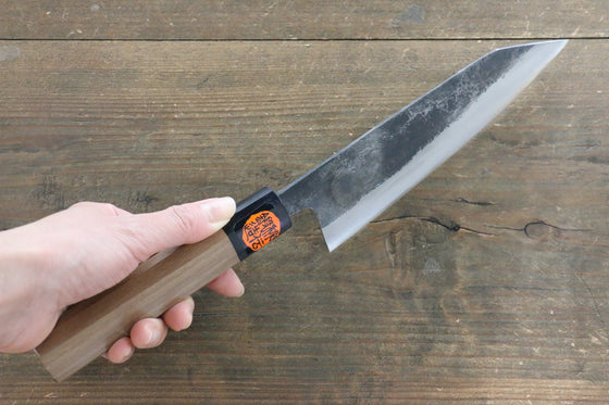 Shigeki Tanaka Blue Steel No.2 TEKKA Kurouchi Santoku Japanese Chef Knife 165mm - Japanny - Best Japanese Knife