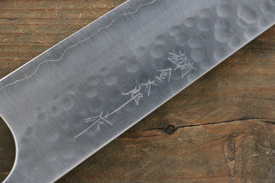 Yoshimi Kato Silver Steel No.3 Hammered Gyuto Japanese Chef Knife 240mm with Red Honduras Handle - Japanny - Best Japanese Knife