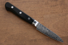  Seisuke AUS10 45 Layer Mirrored Finish Damascus Petty-Utility 80mm Black Pakka wood Handle - Japanny - Best Japanese Knife