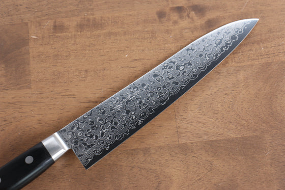 Seisuke AUS10 45 Layer Mirrored Finish Damascus Gyuto 210mm Black Pakka wood Handle - Japanny - Best Japanese Knife