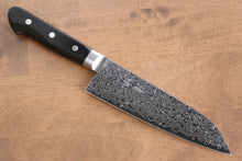  Seisuke AUS10 45 Layer Mirrored Finish Damascus Santoku 170mm Black Pakka wood Handle - Japanny - Best Japanese Knife