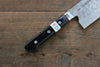 Fujiwara Teruyasu Fujiwara Teruyasu Maboroshi White Steel No.1 Nashiji Hammered Nakiri 165mm with Black Pakka wood Handle - Japanny - Best Japanese Knife