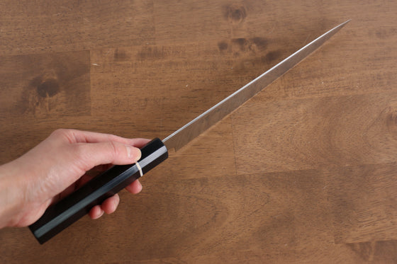 Seisuke Molybdenum Slicer 210mm Black Pakka wood Handle - Japanny - Best Japanese Knife