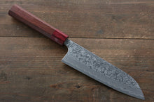  Yoshimi Kato R2/SG2 Damascus Santoku 170mm Red Honduras Handle - Japanny - Best Japanese Knife