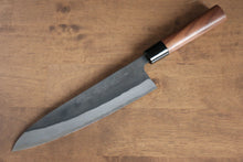  Nao Yamamoto Blue Steel Kurouchi Gyuto 210mm Walnut Handle - Japanny - Best Japanese Knife