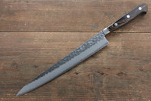  Seisuke AUS8 Hammered Sujihiki 240mm with Brown Pakka wood Handle - Japanny - Best Japanese Knife