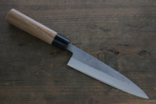  Seisuke Blue Steel No.2 Nashiji Petty-Utility 135mm Chestnut Handle - Japanny - Best Japanese Knife