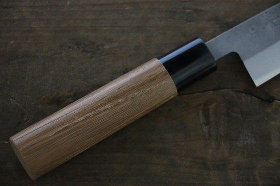 Seisuke Blue Steel No.2 Nashiji Petty-Utility 135mm Chestnut Handle - Japanny - Best Japanese Knife