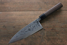  Hideo Kitaoka [Left Handed] Blue Steel No.2 Damascus Deba 180mm Shitan Handle - Japanny - Best Japanese Knife