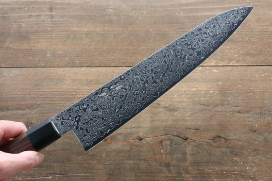 Seisuke AUS10 Damascus Gyuto 240mm Shitan Handle - Japanny - Best Japanese Knife