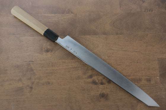 Choyo Silver Steel No.3 Mirrored Finish Kengata Yanagiba 300mm Magnolia Handle - Japanny - Best Japanese Knife