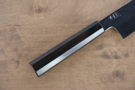 Jikko Fujisan Honyaki White Steel No.3 Mirrored Finish Kiritsuke Gyuto 240mm Ebony Wood Handle - Japanny - Best Japanese Knife