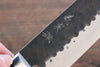 Yoshimi Kato Blue Super Kurouchi Hammered(Maru) Santoku 160mm with Black Micarta Handle - Japanny - Best Japanese Knife