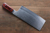 Sakai Takayuki VG10 33 Layer Damascus Chinese Cleaver 195mm Mahogany Pakka wood Handle - Japanny - Best Japanese Knife