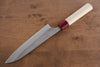 Masakage Yuki White Steel No.2 Nashiji Gyuto 180mm Magnolia Handle - Japanny - Best Japanese Knife