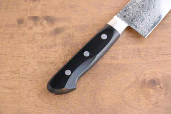 Seisuke Kagami AUS10 Mirrored Finish Damascus Santoku 170mm Black Pakka wood Handle - Japanny - Best Japanese Knife