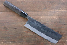  Seisuke White Steel Kurouchi Nakiri 165mm Burned Chestnuts Handle - Japanny - Best Japanese Knife