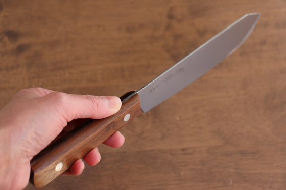 Seisuke Sanzoku Japanese Steel Butcher 150mm Shitan Handle - Japanny - Best Japanese Knife
