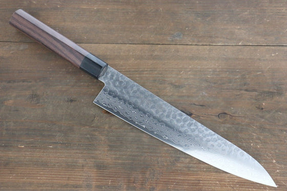 Sakai Takayuki AUS10 45 Layer Damascus Gyuto 240mm Shitan Handle - Japanny - Best Japanese Knife