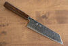 Seisuke Nami AUS10 Mirrored Finish Damascus Bunka 180mm Oak Handle - Japanny - Best Japanese Knife