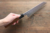 Yoshimi Kato Silver Steel No.3 Hammered Bunka 165mm with Brown Lacquered Handle - Japanny - Best Japanese Knife