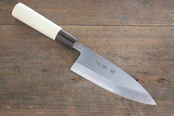 Sakai Takayuki Kasumitogi White Steel Yagasuri engraving Deba - Japanny - Best Japanese Knife