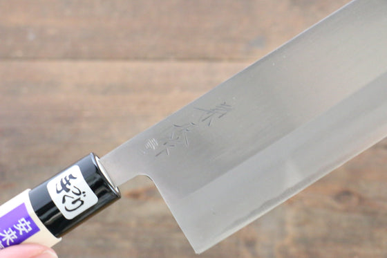 Kanetsune Blue Steel No.2 Migaki Finished Nakiri 165mm Magnolia Handle - Japanny - Best Japanese Knife