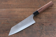  Nao Yamamoto VG10 Black Damascus Bunka 165mm Walnut Handle - Japanny - Best Japanese Knife