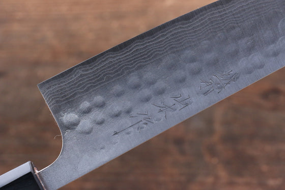 Nao Yamamoto SRS13 Black Damascus Bunka 165mm Cherry Blossoms - Japanny - Best Japanese Knife