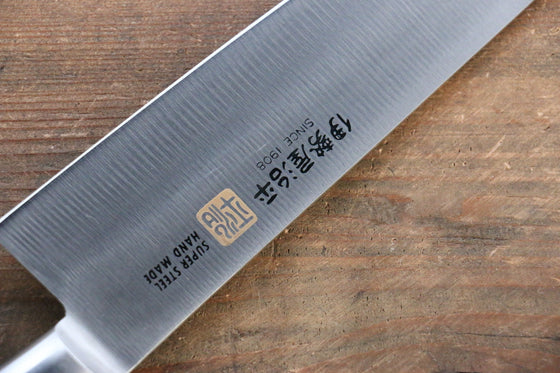 Iseya Molybdenum Steel Petty Knife 150mm & Gyuto Knife 210mmwith Black Micarta handle Set (Ferrel : Stainless Steel) - Japanny - Best Japanese Knife