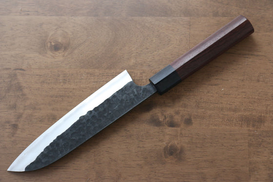 Katsushige Anryu Blue Super Santoku 165mm Shitan Handle - Japanny - Best Japanese Knife