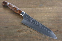  Yu Kurosaki R2/SG2 Hammered Small Santoku Japanese Chef Knife 150mm with Iron Wood Handle - Japanny - Best Japanese Knife