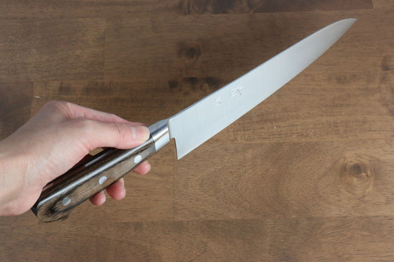 Seisuke SG2 Gyuto 210mm Brown Pakka wood Handle - Japanny - Best Japanese Knife