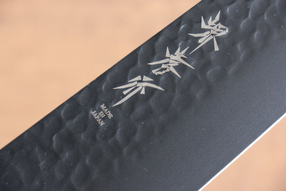 Sakai Takayuki Kurokage VG10 Hammered Teflon Coating Kiritsuke Gyuto 190mm Burnt Oak Handle - Japanny - Best Japanese Knife