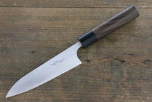  Ogata White Steel No.2 Damascus Petty-Utility 135mm with Shitan Handle - Japanny - Best Japanese Knife