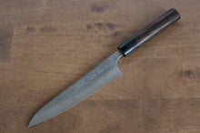  Nao Yamamoto SRS13 Damascus Hammered(Maru) Petty-Utility 160mm Shitan Handle - Japanny - Best Japanese Knife